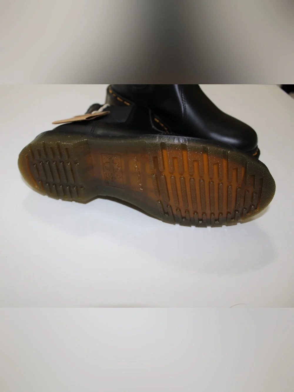 Dr. Martens 2976 Yellow Stitch Smooth Leather Chelsea Boots